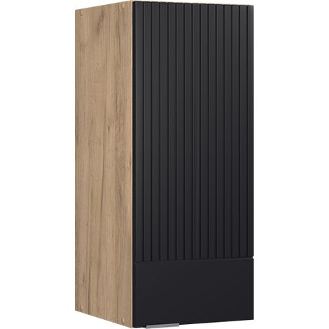 Pensile da cucina Fame-Line, Nero a righe, 30 cm, Vicco