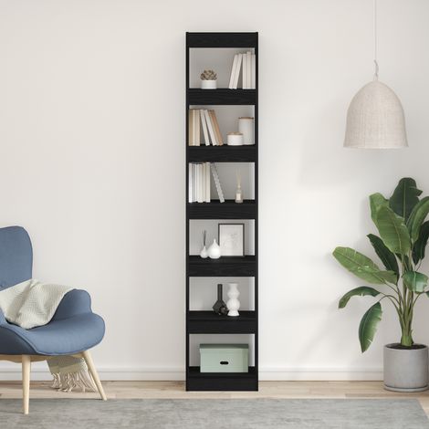 Bücherregal Schwarz Eichen-Optik 40 x 30 x 198 cm Holzwerkstoff