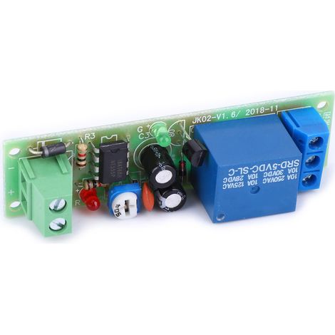 Module JK02 Relais 5V DC avec temporisation d'arrêt, carte à indicateur lumineux, 5 secondes (1/5)