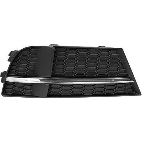 Grille de pare-choc avant droite noire et chromée S-Line Audi A3 et A3 Sportback 8V phase 2 2016-2020
