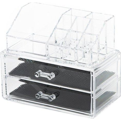 Compactor Organisateurs cosmétiques - Organiseur de cosmétiques 88x117x158 mm, plastique transparent RAN5048 (1/5)