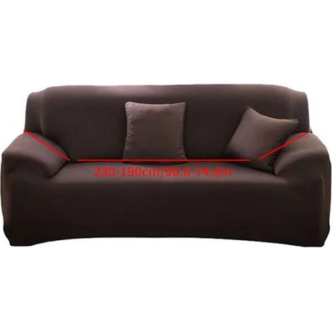 Housse de canapé pliante, housse de futon coulissante couleur unie, housse intégrale en polyester élastique, housse de protection (1/3)