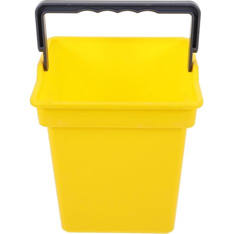 Seau à Laver Multifonctionnel en Plastique Jaune 4l avec Poignée Pratique, Facile à Nettoyer pour Usage Scolaire et Commercial (1/5)