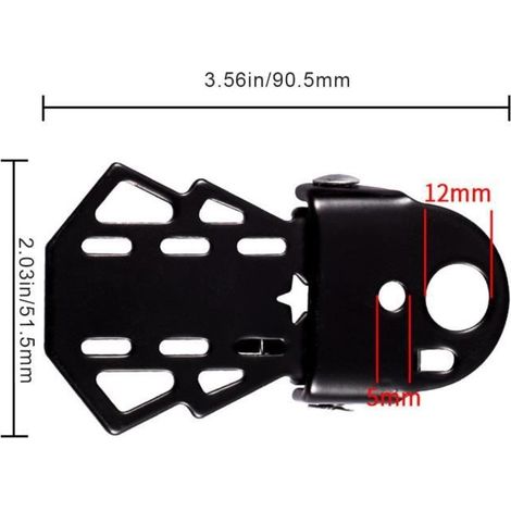 Pédale pliable pour vélo PWSHYMI - Universelle en acier - Repose-pieds - Décoration noire (1/4)
