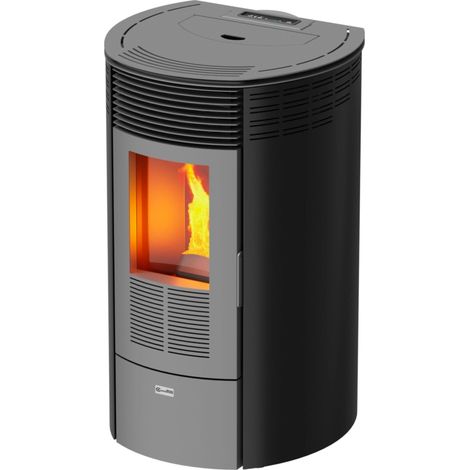stufa a pellet canadian stove "columbia 12" nero 8,7 kw