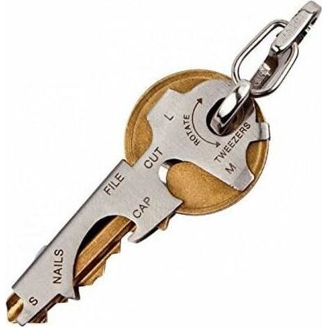 Porte Clé Multifonction 8 en 1 avec Décapsuleur, Tournevis et autres Keytool (1/4)