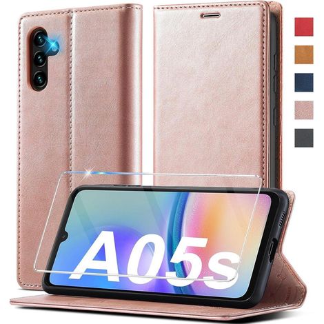 Coque portefeuille à rabat en cuir pour Samsung Galaxy A05S avec béquille et porte-cartes (1/5)