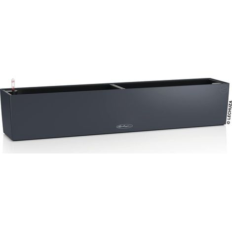 LECHUZA® Blumenkasten BALCONERA Color 100 Schiefergrau All-in-One (1/3)
