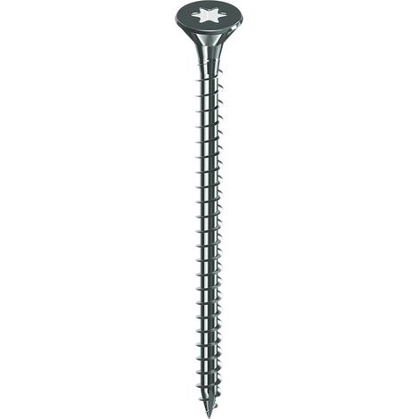 Vis à bois/agglo, 4,5x30, Tête fraisée, Empreinte Torx, Acier zingué, Filetage partiel, Boîte de 500 (1/5)
