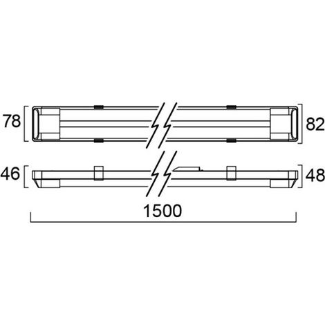 Regleta LED IP20 BATTEN L1500 Doble SYLVANIA 0045164 (1/2)