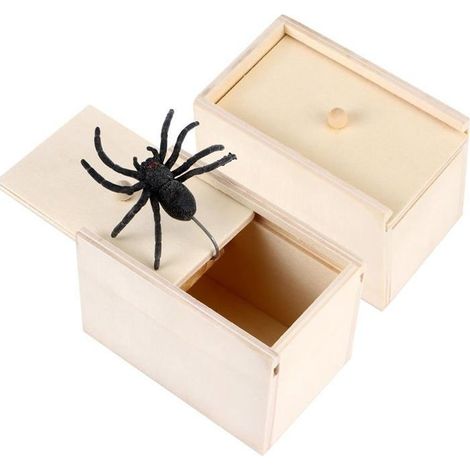 2 Scatole a Sorpresa Ragno Scherzo - Finti Ragni Giocattolo Scherzo - Bambini e Adulti - Scherzo di Halloween - Effetto Comico (1/5)