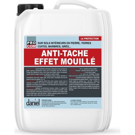 Procom – Imperméabilisant hydrofuge et oléofuge effet mouillé – Protection anti-tache pour terrasses et sols intérieurs/extérieurs – 1 litre