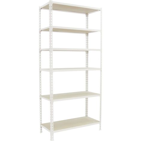 Simonrack Maderclick Superplus Metallregal weiß Holz