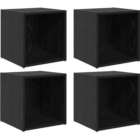 Maison Exclusive - Ensemble meuble TV Montage mural 4 pcs Noir 37 x 35 x 37,5 cm