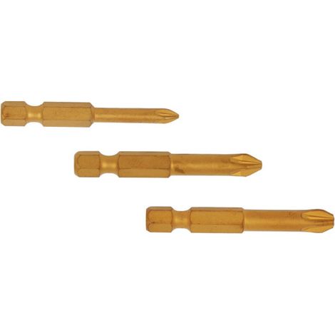 Blíster de tres puntas en titanio pozidrive 50mm TIM EXTRA PZ 09594008