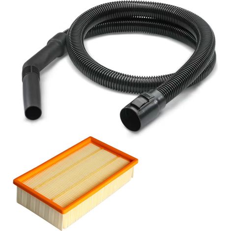 Accessoires d'entretien pour nettoyeurs vapeur Kärcher : 1 tuyau NT, 1 élément filtrant NT30