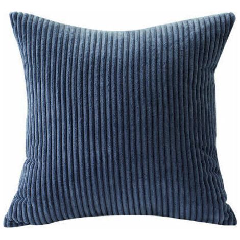 BUNTHAUS Lot de 2 Housses de Coussin 45x45cm en Velours Housse de Coussin Bleu Foncé (1/3)