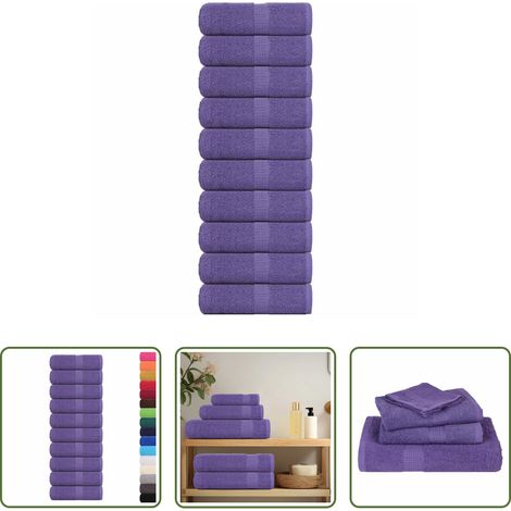 vidaXL Waschtuch -  Waschtücher FROGN 10 Stk. Lila 30x30 cm 360 g/m² (1/5)
