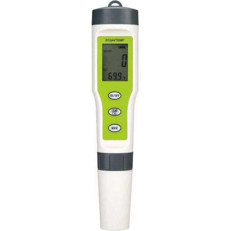 Professional 3-in-1 digital water quality tester pH EC, temperature tester ideal for home, drinking water, aquarium, swimming pools and hydroponics.
