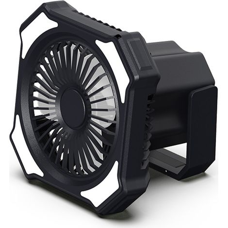 Multifunktionaler Campingventilator mit LED-Licht, USB-Akku, tragbarer Powerbank, 3 einstellbaren Windgeschwindigkeiten und Helligkeit, Fernbedienung für Zuhause, Büro, Camping und Picknick