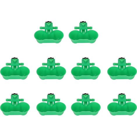Abreuvoir Automatique Pour Volaille - Double Bol En Plastique Abs - Économie D Eau Pour Poules Et Pigeons - Lot De 10 Pièces (1/5)