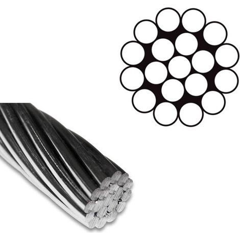 4MM T316 Stainless Steel wire rope 1x19 Strand (Sold per meter See Description)