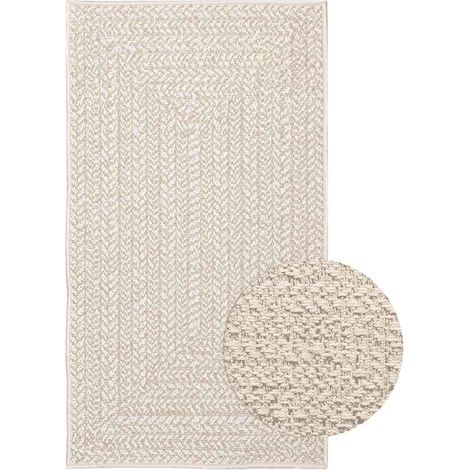 Teppich ZIZUR Creme 60x110 cm Jute-Optik Indoor und Outdoor