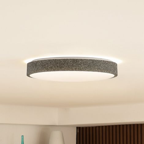 [NEUWERTIG] B-Ware Lindby Deckenlampe Elmor LED dimmbar RGB CCT dunkelgrau Ø39cm 24W 1090Lumen (1/2)
