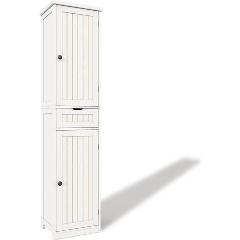 Buffet en MDF 170×40×30 cm avec 2 portes et 1 tiroir, étagères réglables, pour cuisine et salon (1/5)