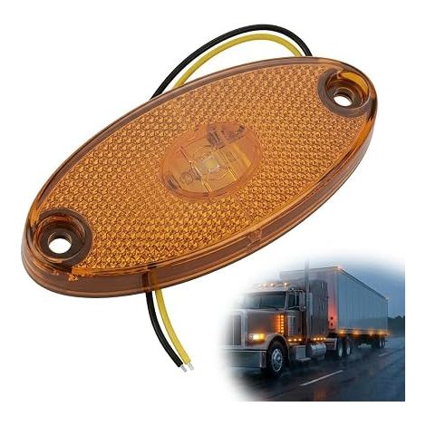 Feu de Position Latéral LED 12V Universel Feux de Gabarit Utilitaire Lampe de Signalisation Étanche Résistante Accessoire Sécurité à Installer pour Remorque Camion Camping-Car (1/5)
