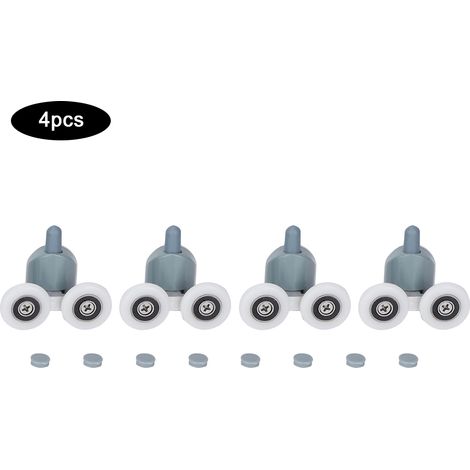 Roulettes De Porte De Douche - Acier Inoxydable 304 - Pour Verre 5mm Ou 6mm - Lot De 4 (1/5)