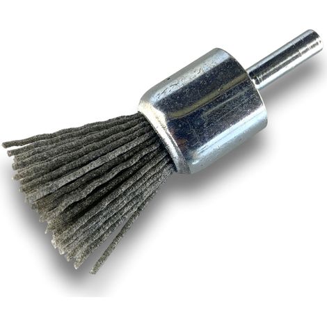 Brosse en bout sur tige  NYLON abrasif grain 80  Diamètres variés - Quantité x 1 - Ø 22 mm - NYLON - Grain 80 (1/5)