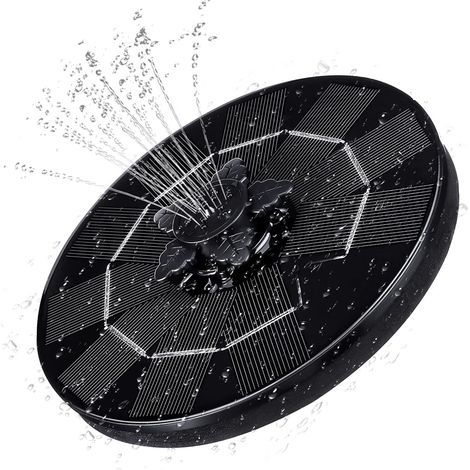 Bomba de fuente solar de 3 W, 4 en 1 para fuente solar, bomba de estanque solar de 3 W con conversión eficiente, para estanque de jardín o fuente, baño de pájaros, barco de peces (1/5)
