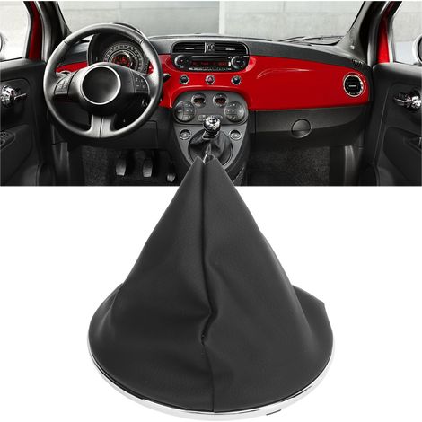 Schalthebel/Schaltknauf mit Leder und Rahmen 50295325, passend für Fiat 500C 2007-2015. (1/5)
