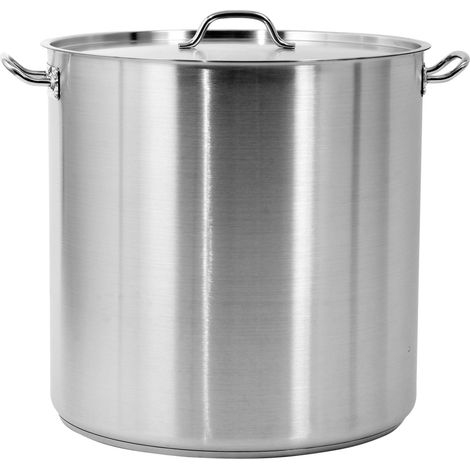 Hoher Profi-Kochtopf mit Deckel 50x50 cm, 98,2 l, Edelstahl 21/0