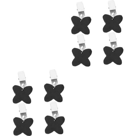 clips de hierro negro – pesas delicadas/reemplazables – para camping/mantelería – colgante para mantel – diseño minimalista (1/5)