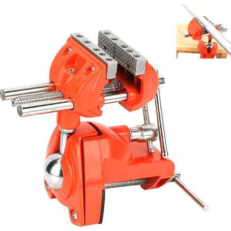 70 mm Gusseisen-Schraubstock – Mini-Schraubstock mit 360°-Schwenkfunktion, verstellbare Backenbreite, Schraubstock für die Holzbearbeitung, Tischschraubstock (1/4)