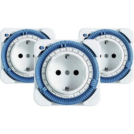 Theben theben-timer 26-analoge Zeitschaltuhr, Steckdosen-Schaltuhr, 3er Pack (1/5)