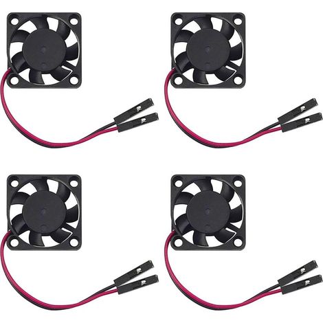 Lot de 4 Ventilateur de Refroidissement Sans Balai, DC séparant Une Interface à Deux 3,3V 5V 30x30x7 mm, Brushless Cooling Cooler Fan 2 Fils (1/5)