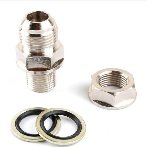 Adaptateur de vidange/retour de carter d'huile turbo à monter soi-même, raccord à souder 10AN avec écrou et joint.