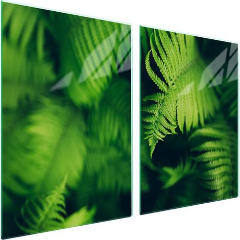 Plaque de protection en verre pour poêle 2x45x52 Feuille (1/5)