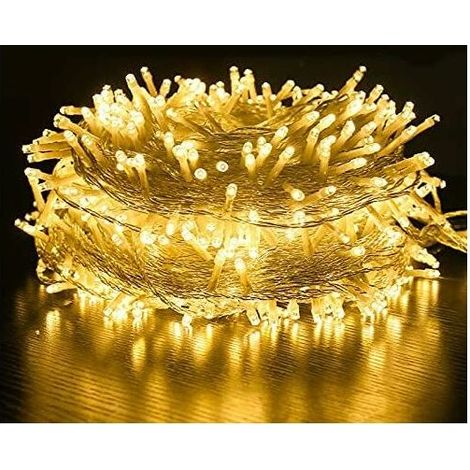 Guirlande lumineuse, guirlande de 100 m, lumière blanc chaud, 8 modes d'éclairage, décoration intérieure et extérieure, étanche IP44, guirlande lumineuse pour fêtes, mariages et soirées (800 LED) (1/5)