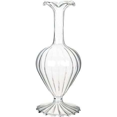 Vase Soliflore en Verre Transparent Hauteur 19cm  Col Effilé pour Décoration Intérieure, Rebord de Fenêtre, Cadeau, Centres de Table Mariage (1/5)