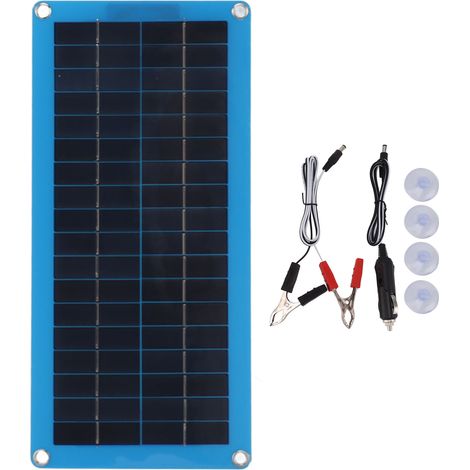 Tragbares 100-W-Solarpanel-Ladegerät aus polykristallinem Material, Kleinblau, für Camping, Boot und Wohnwagen (1/5)