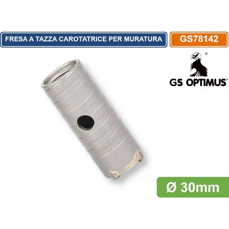 GS OPTIMUS GS78142 FRESA PERFORATRICE A TAZZA Ø 30MM M22 PER PIETRA CEMENTO CALCESTRUZZO