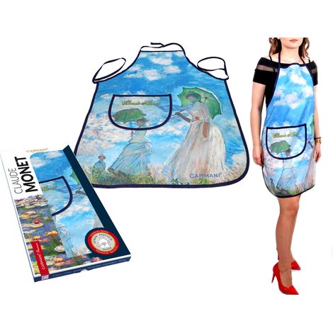 Delantal de cocina de Claude Monet con mujer y paraguas PARA EL HOGAR (1/2)