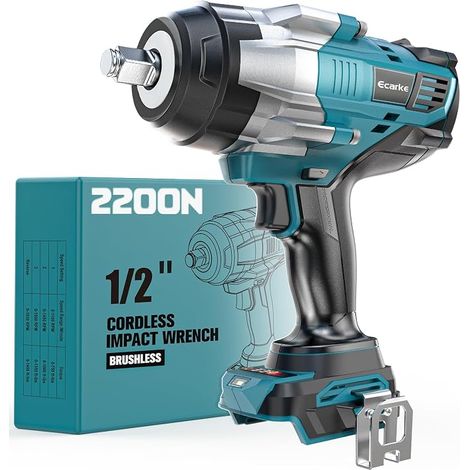 Cordless Nutrunner 2200Nm Compatible with 18V - 1/2" Brushless Impact Wrench with LED Light, Impact Driver for Cars and Heavy Machinery (1/5)