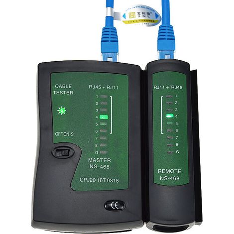 1 pièce Noir Testeur de Câbles Réseau RJ11 RJ12 RJ45 Testeur de Câbles Réseau RNIS Testeur de Câbles Patch,de (1/5)