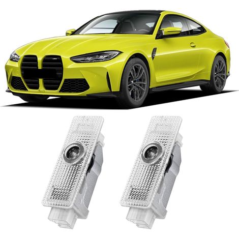 projecteur de porte m logo pour bmw série 1 à 7, x1 à x6, éclairage d'entrée led hd avec refroidissement aluminium (1/5)