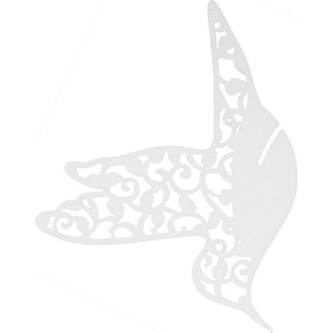 50 marque-places creux en forme de petit oiseau pour la décoration de table avec verres à vin (blanc) (1/5)